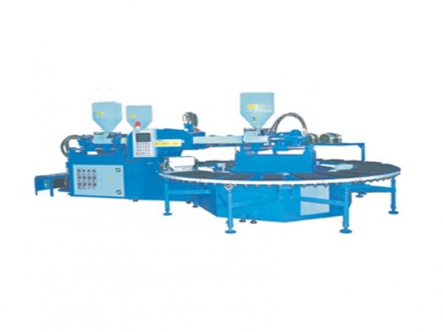 pvc rotativa maquina en tres colores